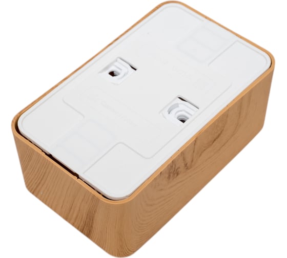 2-ая наружная розетка Systeme Electric Blanca Ясень, с заземлением, со шторками, 16А, 250В SE BLNRA011215