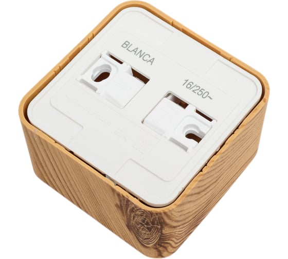 Наружная розетка Systeme Electric Blanca Ясень, с заземлением, со шторками, 16А, 250В SE BLNRA011115