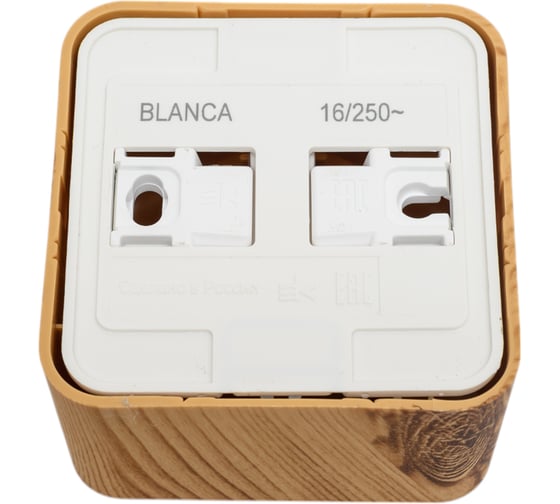 Наружная розетка Systeme Electric Blanca Ясень, с заземлением, со шторками, 16А, 250В SE BLNRA011115