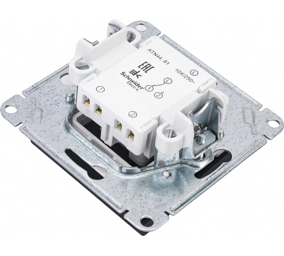 1-клавишный переключатель Systeme Electric AtlasDesign Aqua Карбон, сх.6 SE ATN441061