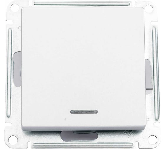 1-клавишный переключатель Systeme Electric AtlasDesign Алюминий с подсветкой, сх.6а SE ATN000363 1