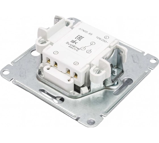 1-клавишный переключатель Systeme Electric AtlasDesign Алюминий с подсветкой, сх.6а SE ATN000363