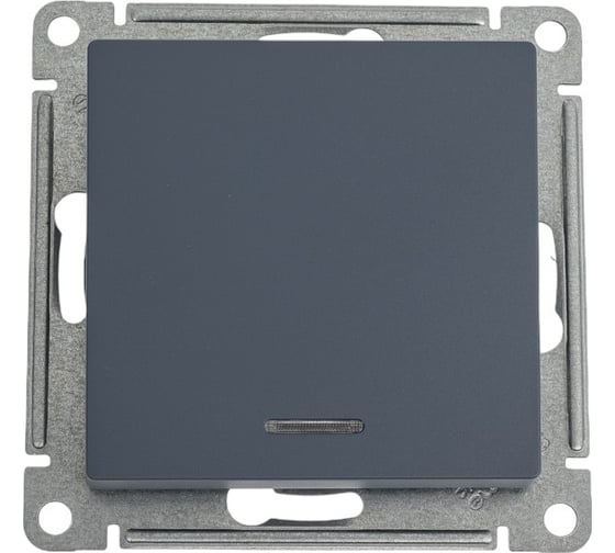 1-клавишный переключатель Systeme Electric AtlasDesign Грифель с подсветкой, сх.6а SE ATN000763 1