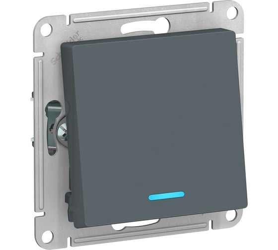 1-клавишный переключатель Systeme Electric AtlasDesign Грифель с подсветкой, сх.6а SE ATN000763
