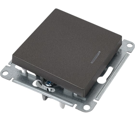 1-клавишный переключатель Systeme Electric AtlasDesign Мокко с подсветкой, сх.6а SE ATN000663