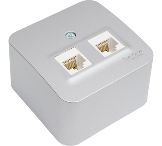 2-ая наружная компьютерная розетка Systeme Electric Blanca Алюминий, RJ45, категория 5E SE BLNIA045453