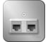 2-ая наружная компьютерная розетка Systeme Electric Blanca Алюминий, RJ45, категория 5E SE BLNIA045453 2