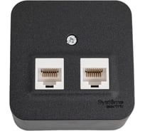 2-ая наружная компьютерная розетка Systeme Electric Blanca Антрацит, RJ45 SE BLNIA045456