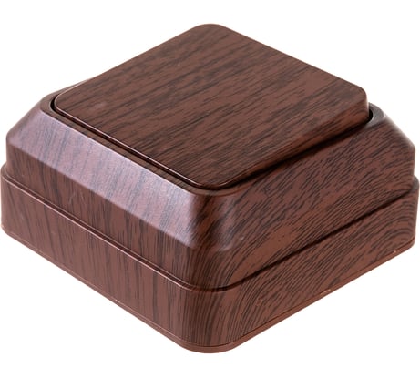 Одноклавишный выключатель Intro Quadro 2-101-10 10А-250В, IP20, открытая установка, венге, Б0053737