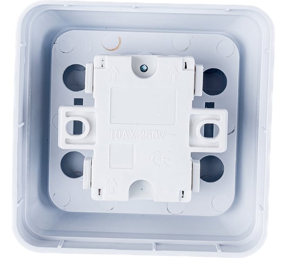 Выключатель Intro Quadro 10А-250В, IP20, открытая установка, без монтажной пластины, белый, Б0053899