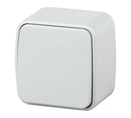 Переключатель Intro Polo 3-103-01 10A-250В, IP20, открытая установка, белый, Б0053533 1