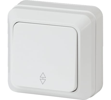 Переключатель Intro Quadro 2-103-01 10А-250В, IP20, открытая установка, белый, Б0053749