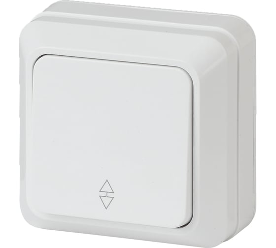 Переключатель Intro Quadro 2-103-01 10А-250В, IP20, открытая установка, белый, Б0053749
