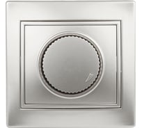 Светорегулятор Intro Plano 1-401-03 диммер поворотный, 600Вт 230В, IP20, скрытая установка, алюминий, Б0053925