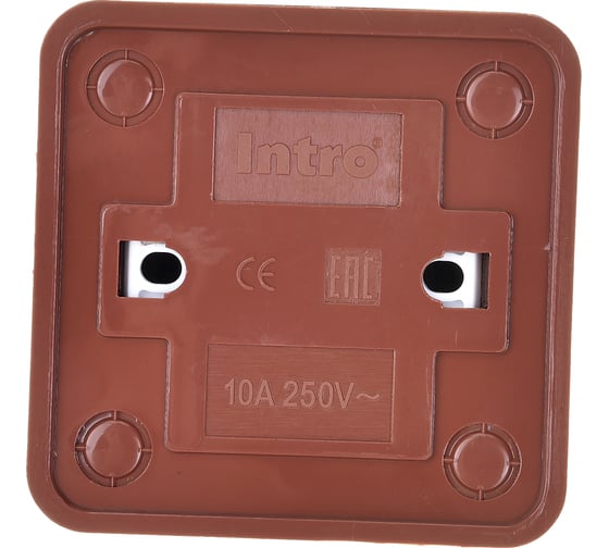 Переключатель Intro Quadro 2-103-10 10А-250В, IP20, открытая установка, венге, Б0053753