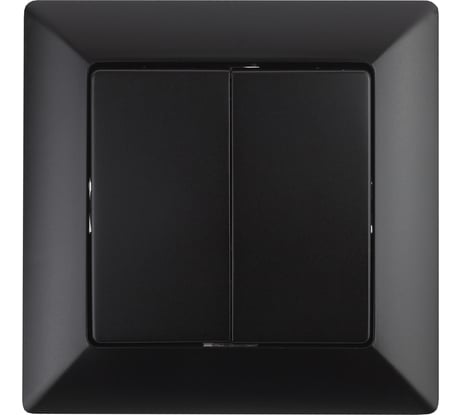 Выключатель Intro Solo 4-104-05 двухклавишный 10А-250В, IP20, СУ, антрацит, Б0053589