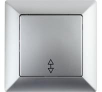 Переключатель Intro Solo 4-103-03 одноклавишный 10А-250В, IP20, СУ, алюминий, Б0053579