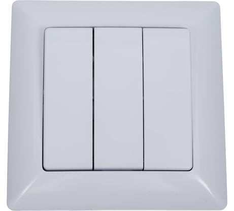 Выключатель Intro Solo 4-106-01 трехклавишный 10А-250В, IP20, СУ, белый, Б0053601
