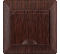 Розетка Intro Solo 4-203-10 с заземлением 2P+E Schuko с крышкой, 16А-250В, IP20, СУ, венге, Б0053663