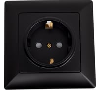 Розетка Intro Solo с заземлением 2P+E Schuko со шторками, 16А-250В, IP20, СУ, антрацит, Б0053685