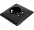 Розетка Intro Solo с заземл P+E Schuko со шторками, 16А-250В + 2хUSB, IP20, СУ, антрацит, Б0053717 2