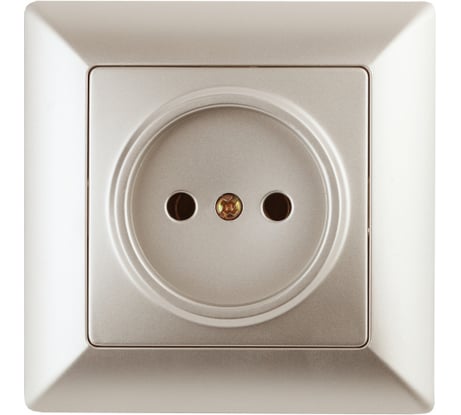 Розетка Intro Solo 4-201-04 без заземления 2P, 16А-250В, IP20, СУ, шампань, Б0053644