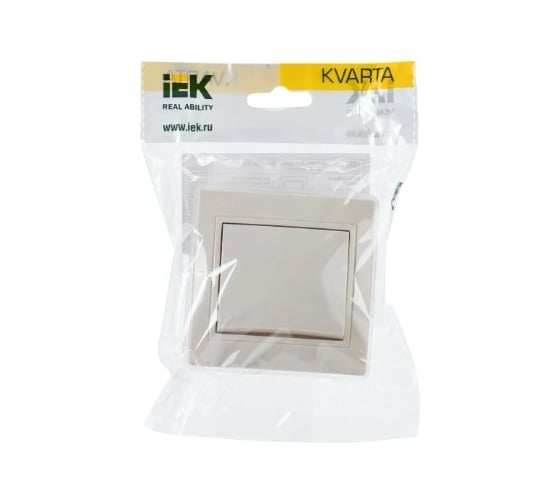 Выключатель IEK KVARTA 1кл ВС10-1-0-ККм-44 10А IP44 крем. KV-V10-10-44-K33