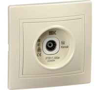 Розетка GENERICA KVARTA телевиз. проход. РТВ11-ККм крем. KV-A10-P-K33