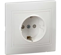 Розетка GENERICA KVARTA 1ая с з/к с з/ш РСш10-3-КРБ 16А PC бел. KV-R14-16-PC-K01