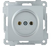 Розетка IEK РС10-1-0-Б без з/к 10А BOLERO серебряный ERB10-K23-10