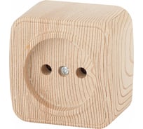 Розетка Intro Polo 3-201-10 без заземления 2P, 16A-250В, IP20, открытая установка, венге, Б0053554