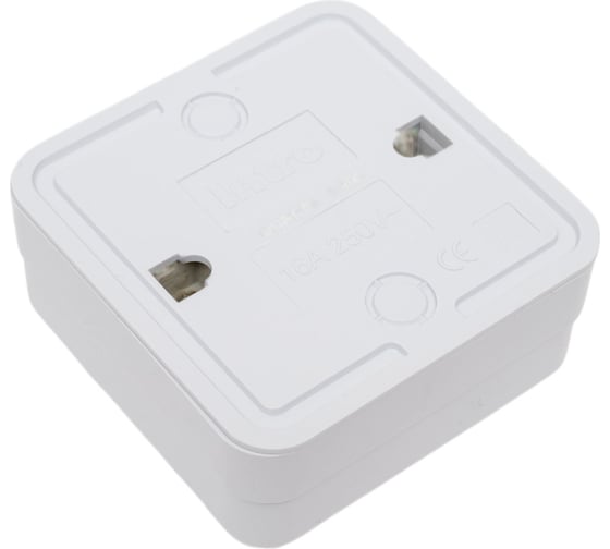 Розетка Intro Quadro 2-201-01 без заземления 2P, 16А-250В, IP20, открытая установка, белый, Б0053774