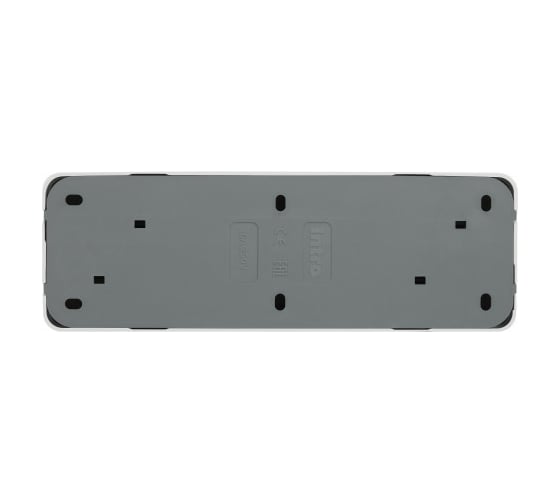 Розетка Intro Quadro с заземлением четырехместная 4x2P+E, 16А-250В, IP20, открытая установка, белый, Б0053838