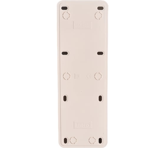Розетка Intro Quadro с заземлением четырехместная 4x2P+E, 16А-250В, IP20, открытая установка, слоновая кость, Б0053840