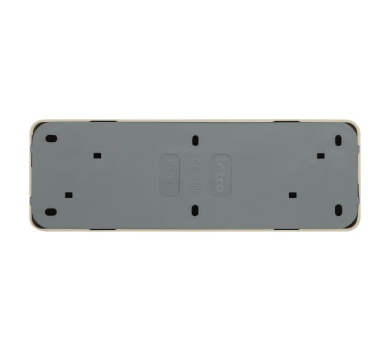 Розетка Intro Quadro без заземл четырехместная 4x2P, 16А-250В, IP20, открытая установка, слоновая кость, Б0053831