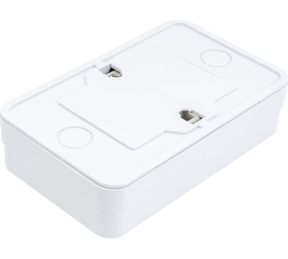 Розетка Intro Quadro двойная без заземления 2x2P, 16А-250В, IP20, открытая установка, Quadro, белый, Б0053792