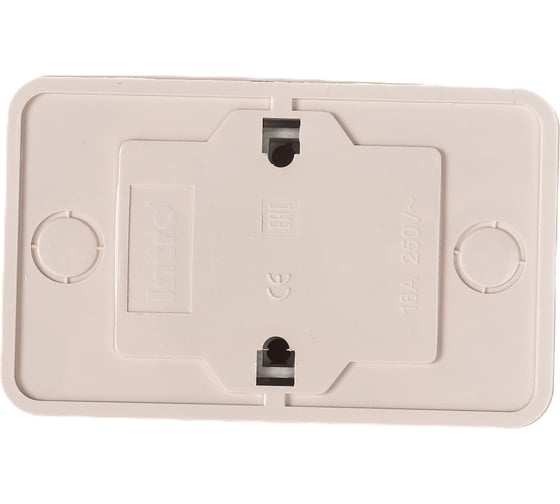 Розетка Intro Quadro двойная без заземления 2x2P, 16А-250В, IP20, открытая установка, слоновая кость, Б0053794