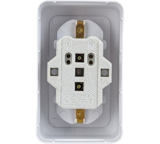 Розетка Intro Quadro двойная с заземлением 2x2P+E Schuko, 16А-250В, IP20, открытая установка, без пластины, белый, Б0053910
