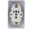 Розетка Intro Quadro двойная с заземлением 2x2P+E Schuko, 16А-250В, IP20, открытая установка, без пластины, белый, Б0053910 3