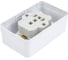 Розетка Intro Quadro двойная с заземлением 2x2P+E Schuko, 16А-250В, IP20, открытая установка, без пластины, белый, Б0053910 4