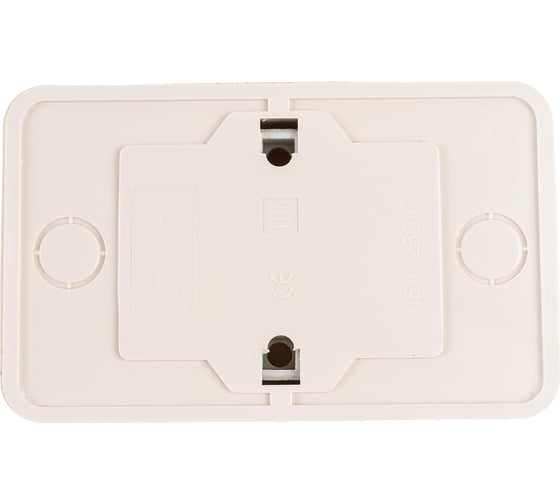 Розетка Intro Quadro с заземлением двойная 2x2P+E Schuko, 16А-250В, IP20, открытая установка, сосна, Б0053807