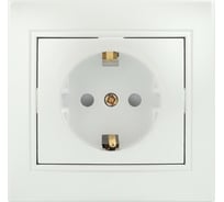 Розетка Intro Plano с заземлением 2P+E Schuko со шторками, 16А-250В, IP20, СУ, перламутр, Б0053929