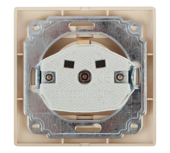 Розетка Intro Plano с заземлением 2P+E Schuko с крышкой, 16А-250В, IP20, СУ, алюминий, Б0053892