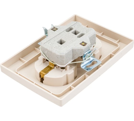 Двойная розетка Intro Plano с заземлением 2x2P+E Schuko, 16А-250В, IP20, СУ, слоновая кость, Б0053916