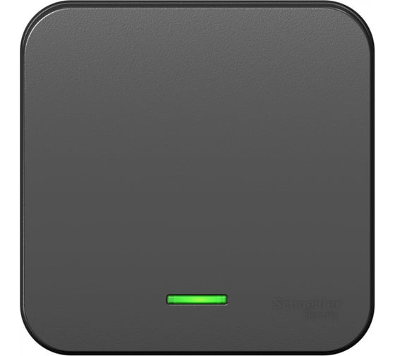 1-клавишный переключатель Systeme Electric Blanca наружный Антрацит с подсветкой 10А SE BLNVA106116 1