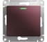 1-клавишный переключатель Systeme Electric Glossa Баклажановый с подсветкой, сх.6а SE GSL001163 1