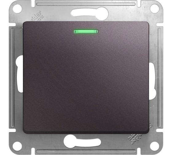 1-клавишный переключатель Systeme Electric Glossa Сиреневый туман с подсветкой SE GSL001463 1