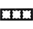 3-ая рамка Systeme Electric AtlasDesign NATURE стекло, черный ATN321003 2
