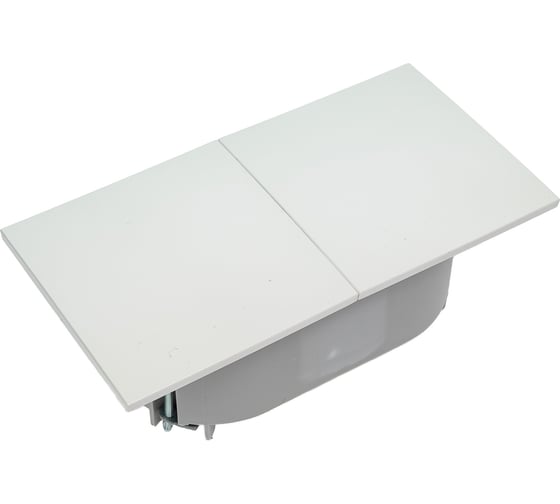 Двойная розетка Systeme Electric AtlasDesign Жемчуг, с заземлением, со шторками, с крышкой SE ATN000428