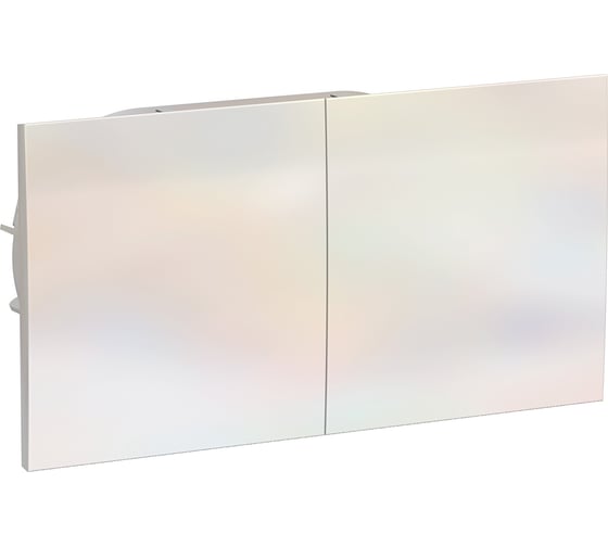 Двойная розетка Systeme Electric AtlasDesign Жемчуг, с заземлением, со шторками, с крышкой SE ATN000428